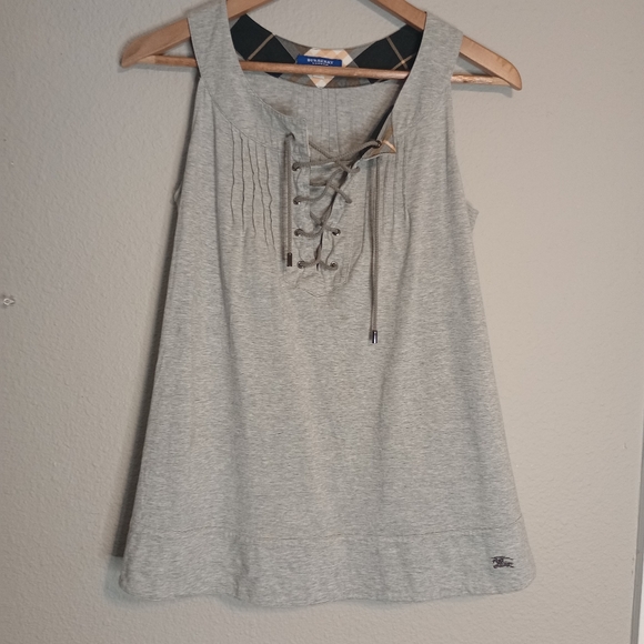 Burberry London Blue Label Lace Up Detail Tank Top - Picture 1 of 12